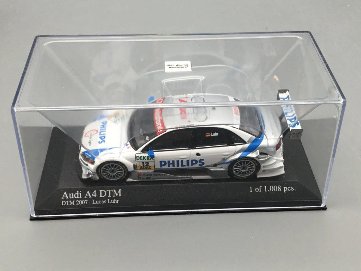Modellautos 1:43 Minichamps Audi A4 DTM 2007 Lucas Luhr #12 in OVP