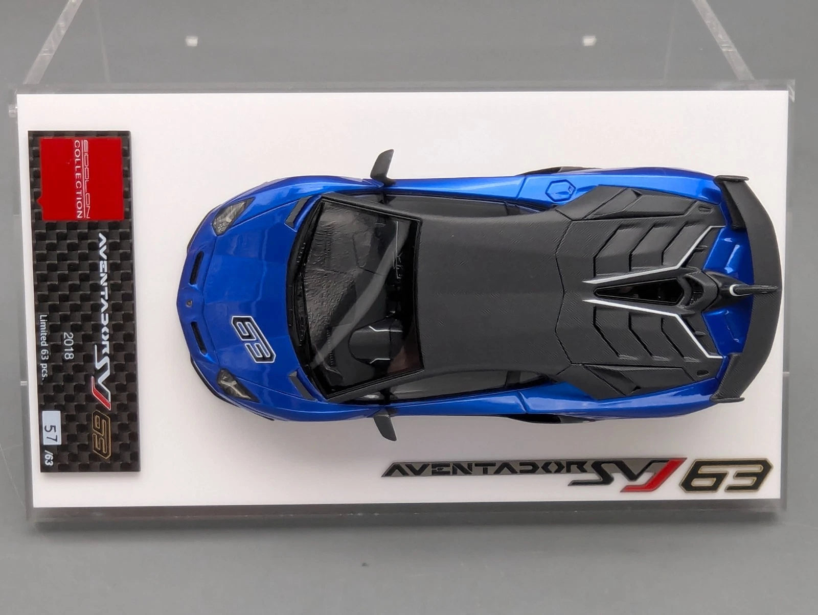 Eidolon Make Up 1:43 Lamborghini Aventador SVJ 63 2018 #63 Blu Ltd 57/63 OVP