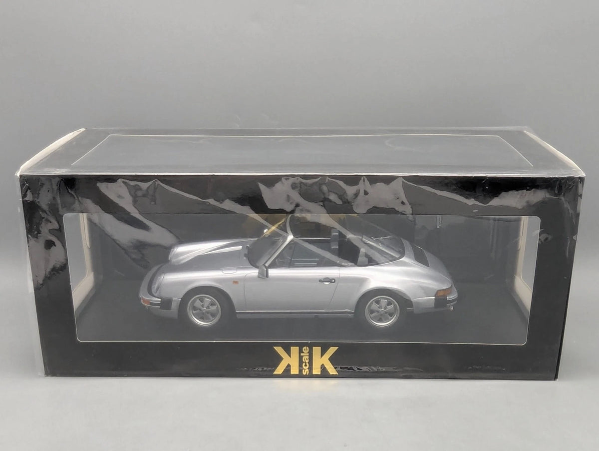 Modellautos 1:18 KK-Scale Porsche 911 Carrera Targa 3.2 1988 Silber mit OVP