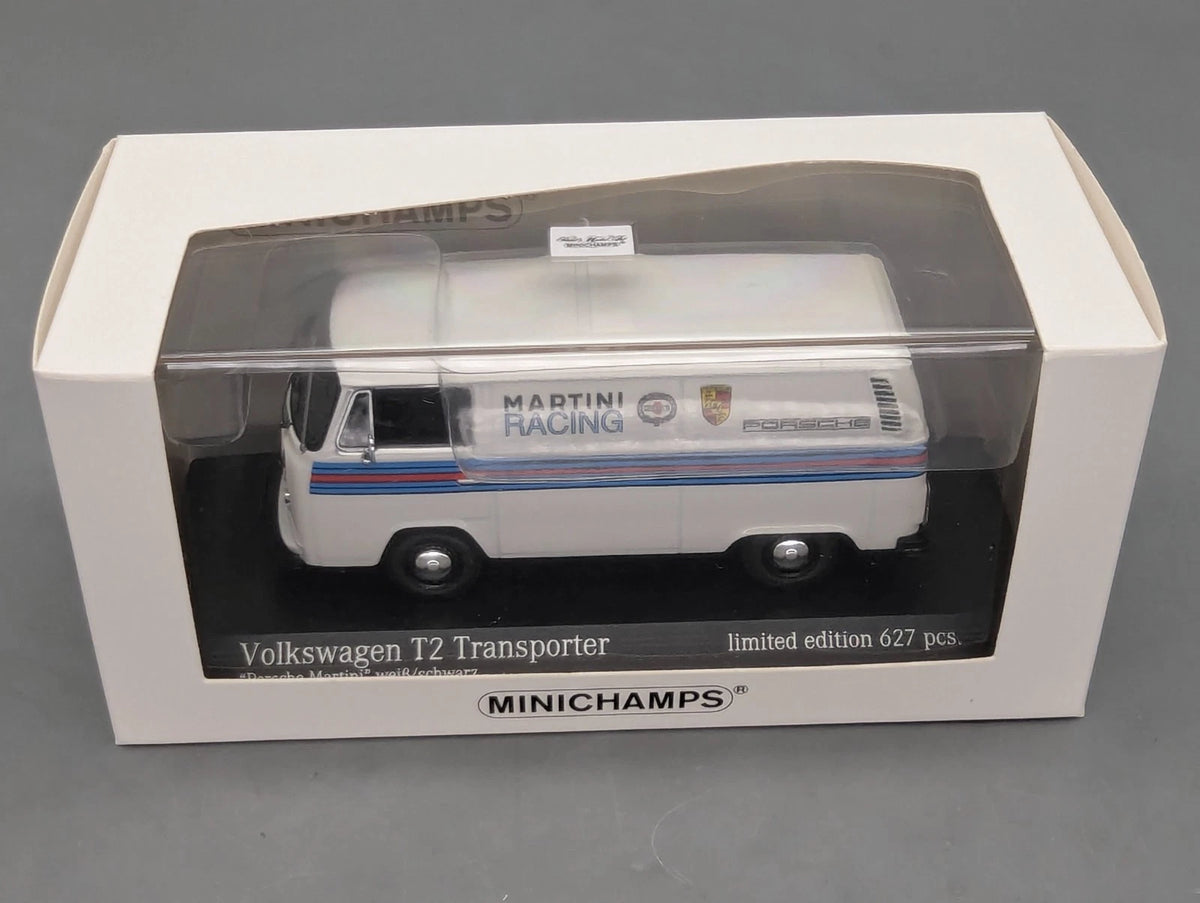 Modellautos 1:43 Minichamps Volkswagen VW T2 Transporter '72 Porsche Martini OVP