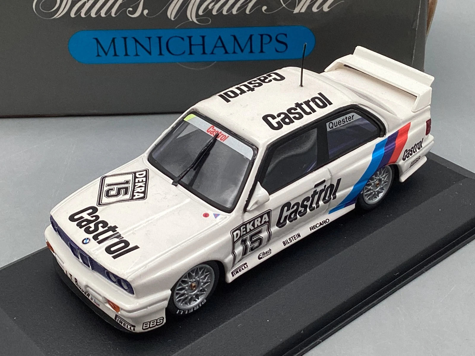 Modellautos 1:43 Minichamps BMW M3 E30 Sport EVO Team Lindner Quester #15 OVP