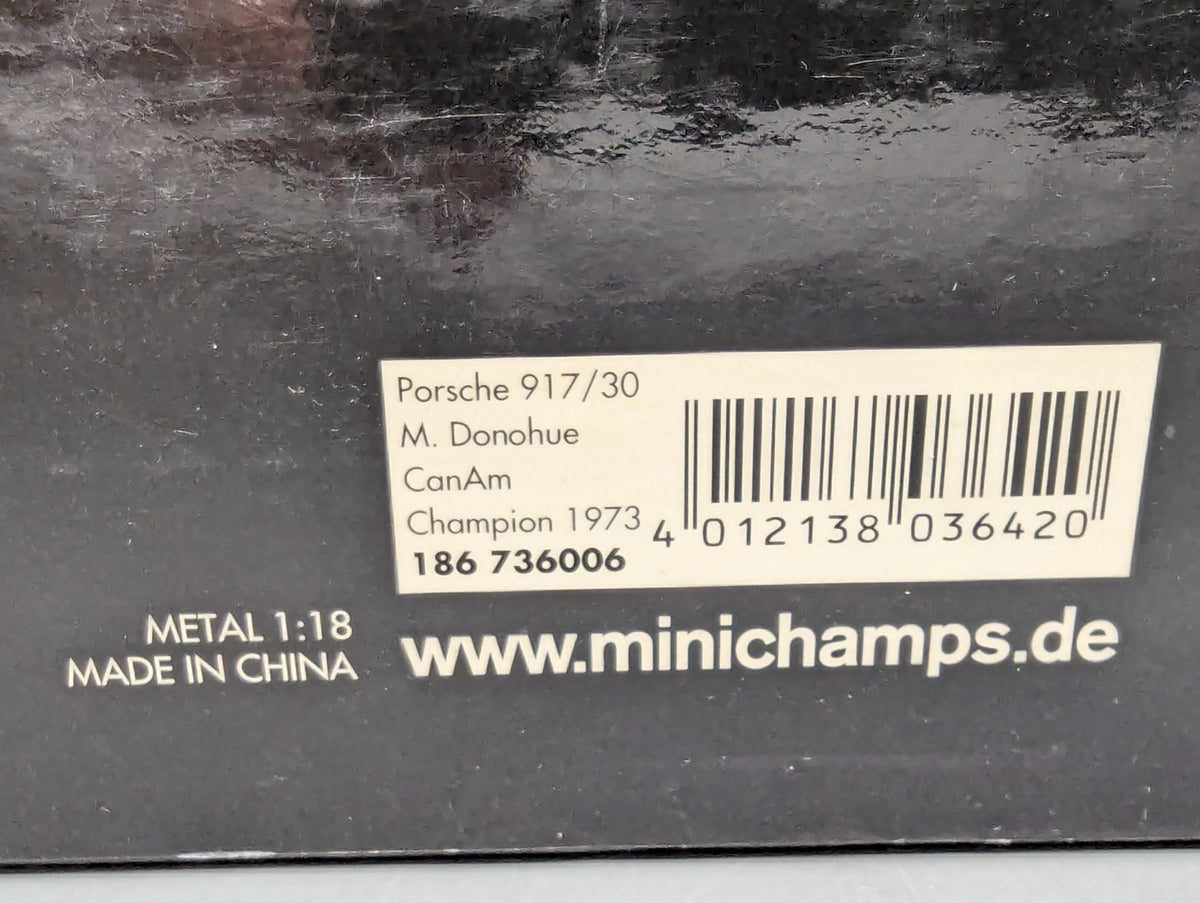 Modellautos 1:18 Minichamps Porsche 917/30 WINNER CanAm 1973 #6 M. Donohue OVP