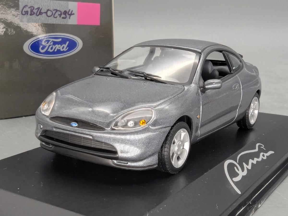 Modellautos 1:43 Minichamps Ford Puma Silbergrau Metallic mit Dealer OVP