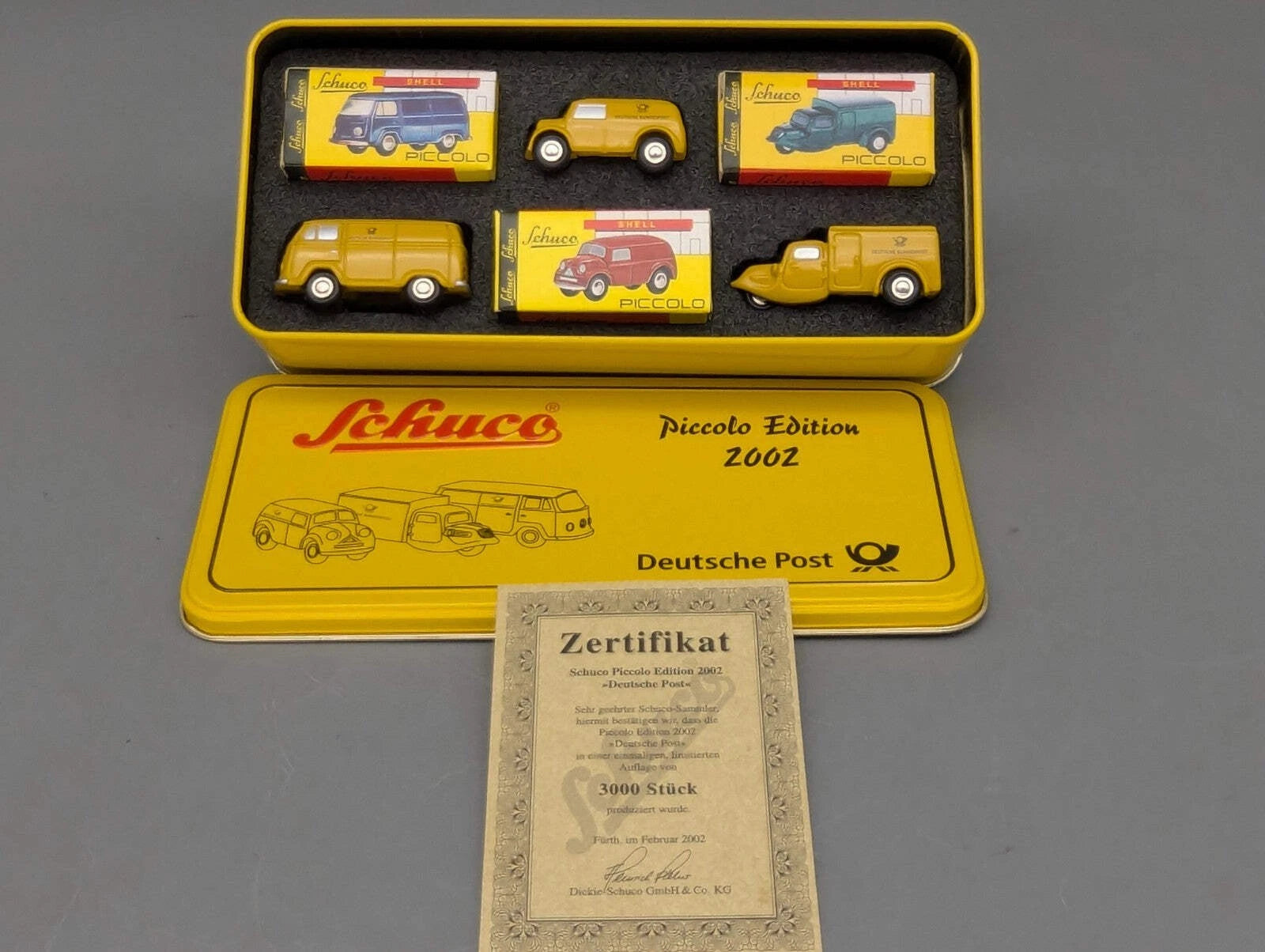 Modellautos 1:90 Schuco Piccolo-Set Deutsche Post 2002 3-teilig mit OVP