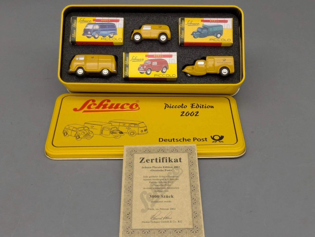 Modellautos 1:90 Schuco Piccolo-Set Deutsche Post 2002 3-teilig mit OVP