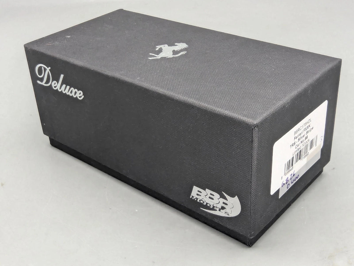 Modellautos 1:43 BBR Deluxe Ferrari FXX-K TRS Silver Stripe Ltd 03/10 OVP
