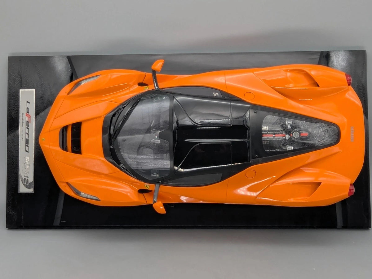 Modellautos 1:12 BBR Ferrari LaFerrari Honda Orange Gloss Black Roof L 07/10 OVP