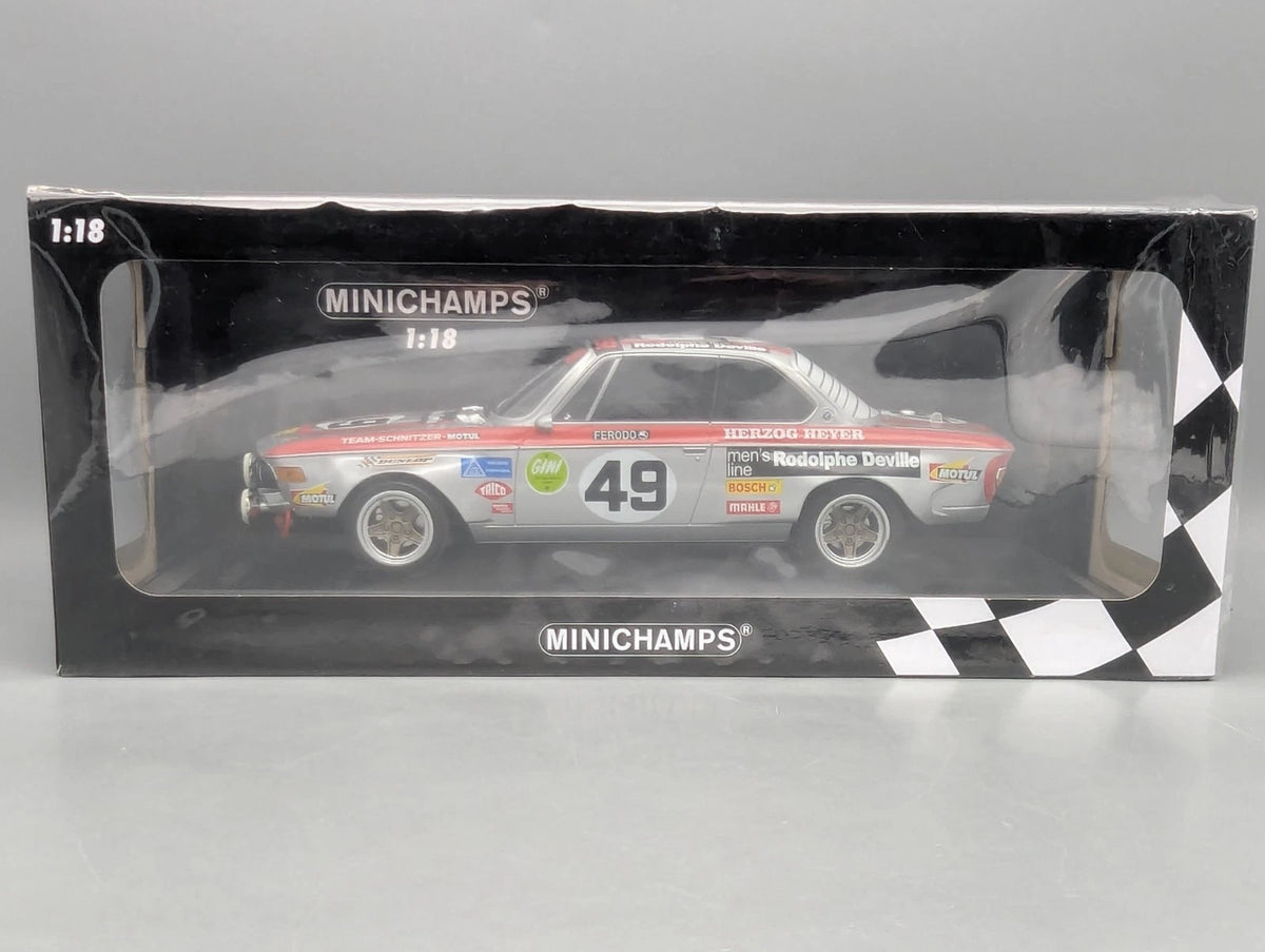 Modellautos 1:18 Minichamps BMW 2800 CS 24h Spa 1972 #49 Herzog + Heyer mit OVP
