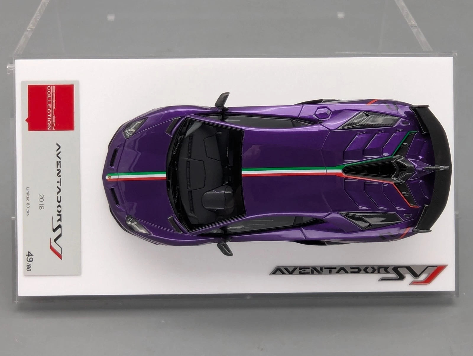Eidolon Make Up 1:43 Lamborghini Aventador SVJ 2018 Limited 49/80 Viola Pas. OVP