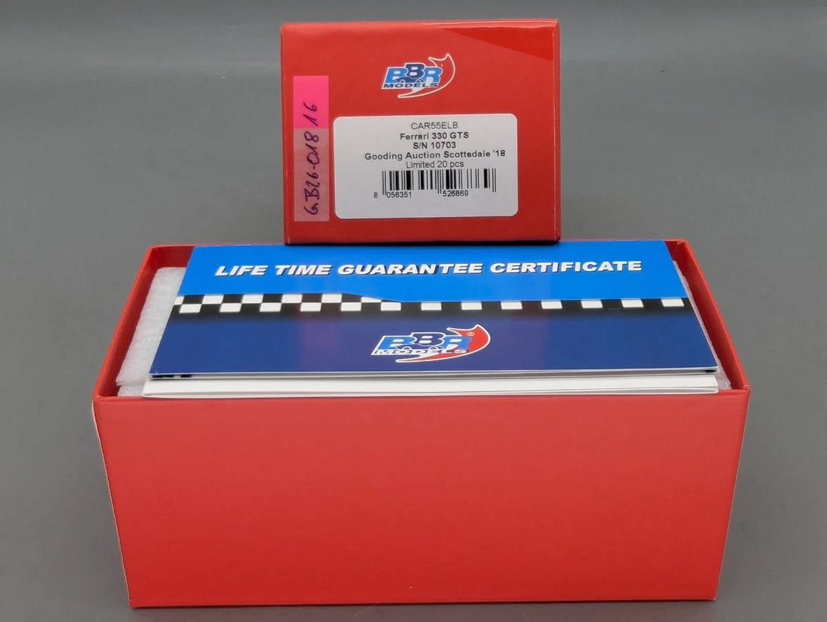 Modellautos 1:43 BBR RGM Ferrari 330 GTS S/N 10703 Auction 2018 Ltd 09/20 OVP