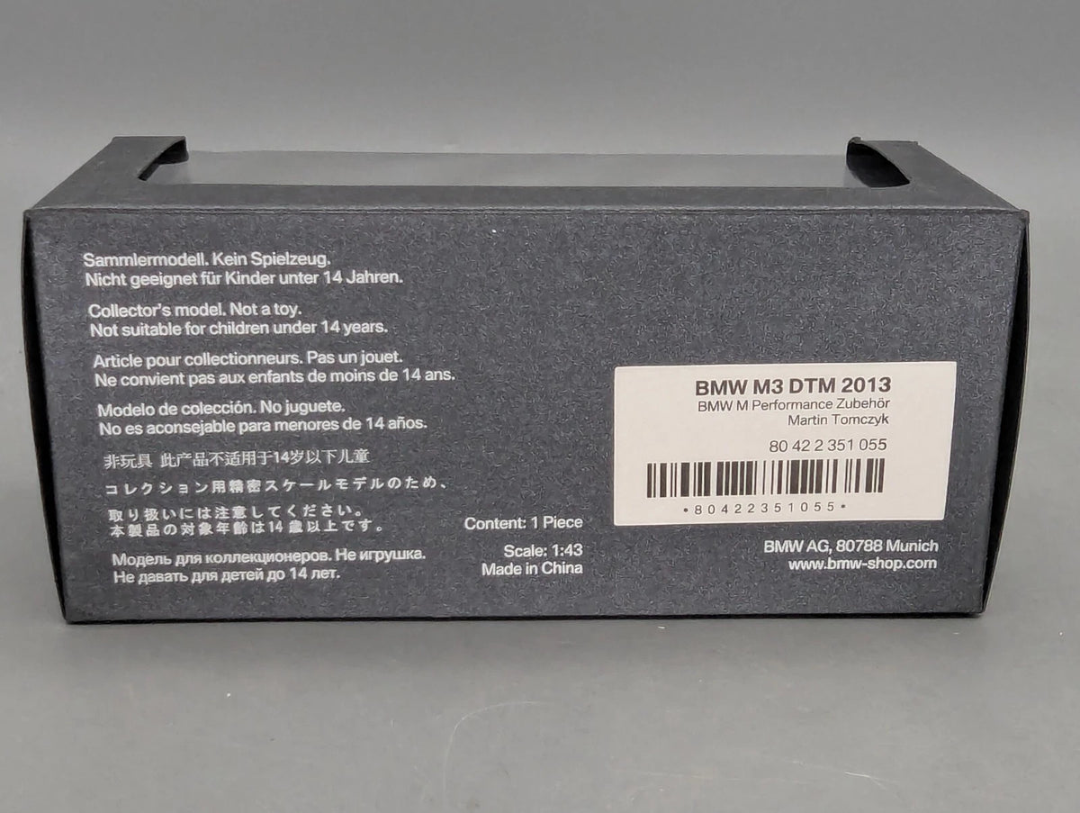 Modellautos 1:43 Minichamps BMW M3 DTM 2013 #15 Tom Tomczyk mit Dealer OVP
