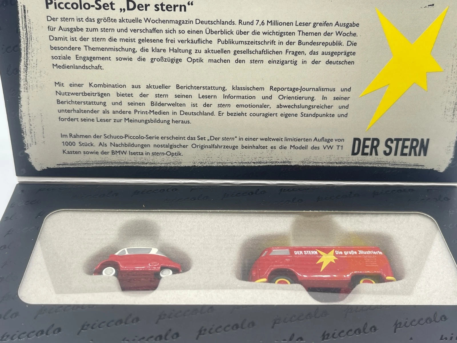 Modellautos 1:90 nicht 1:87 Schuco Piccolo-Set „Der Stern“ mit OVP