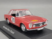 Modellautos 1:43 Minichamps Mercedes Benz 230 SL Rallye #39 Rot Dealer OVP