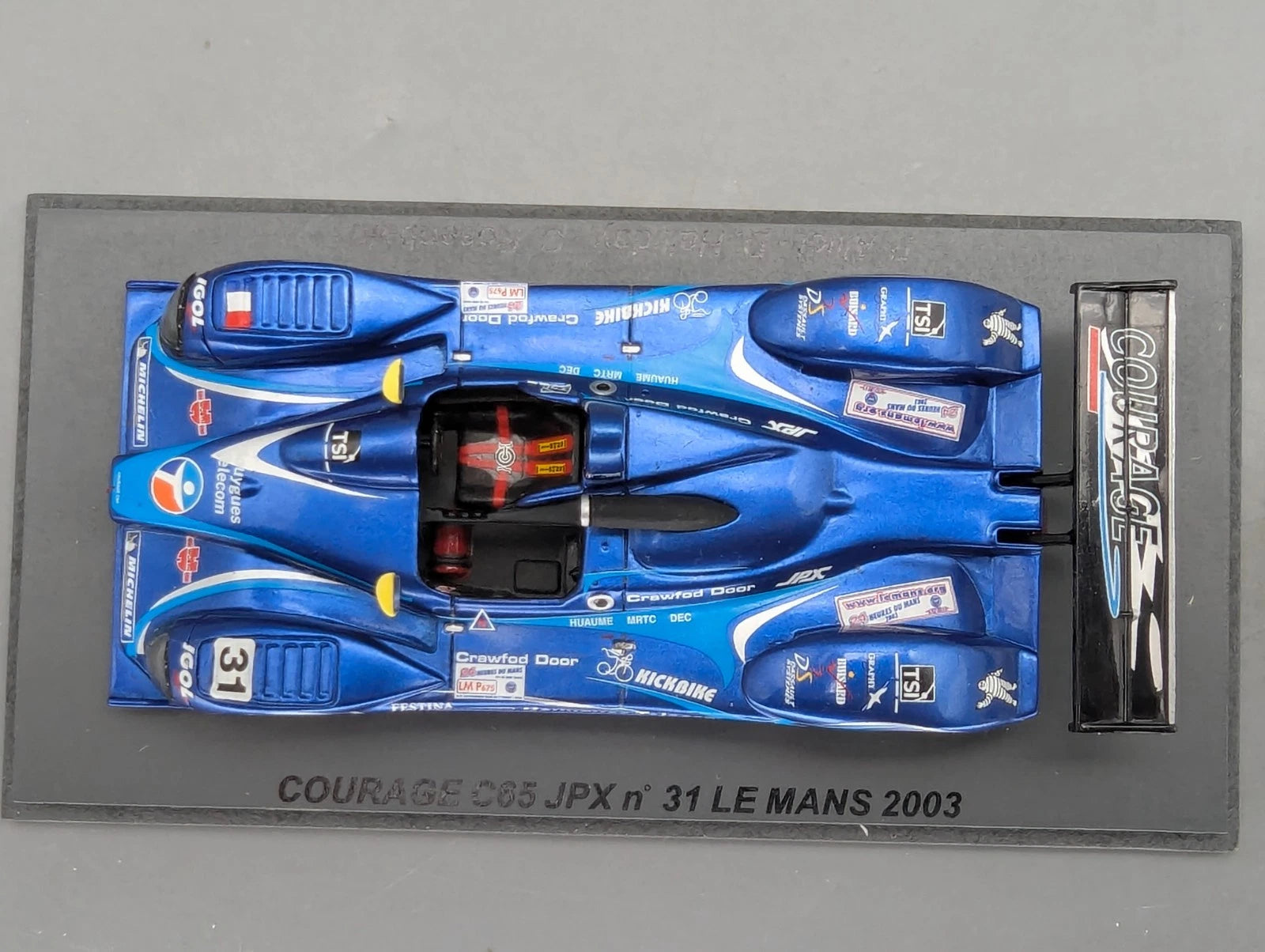 Modellautos 1:43 Spark Courage C65 JPX 24h Le Mans 2003 #31 mit OVP
