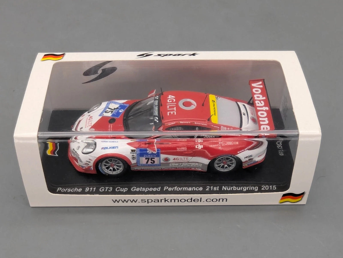 Modellautos 1:43 Spark SG203 Porsche 911 GT3 Cup 24H Nürburgring 2015 #75 OVP