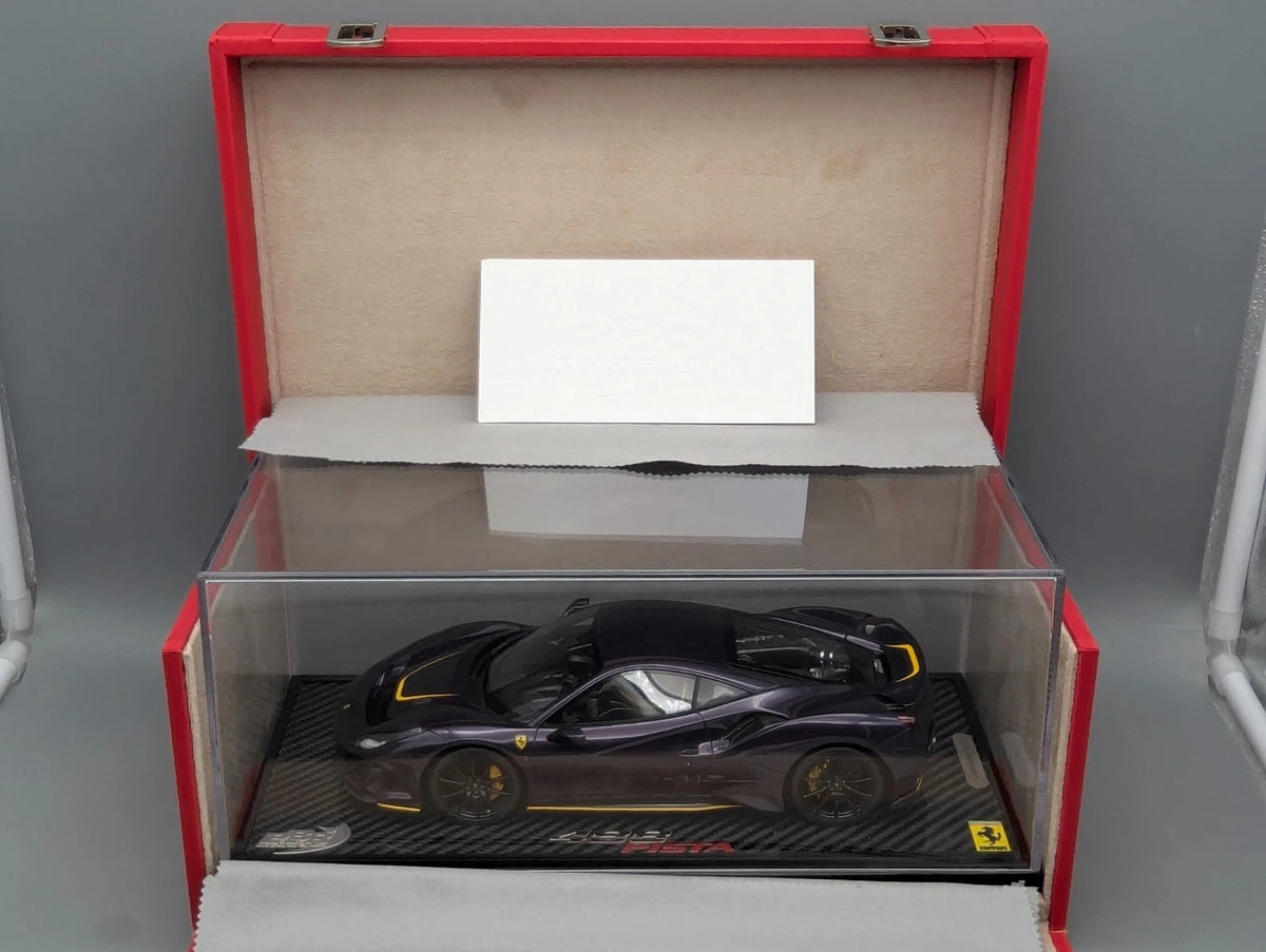 Modellautos 1:18 BBR Ferrari 488 Pista 2018 Violet Ltd 03/05 Stck in OVP