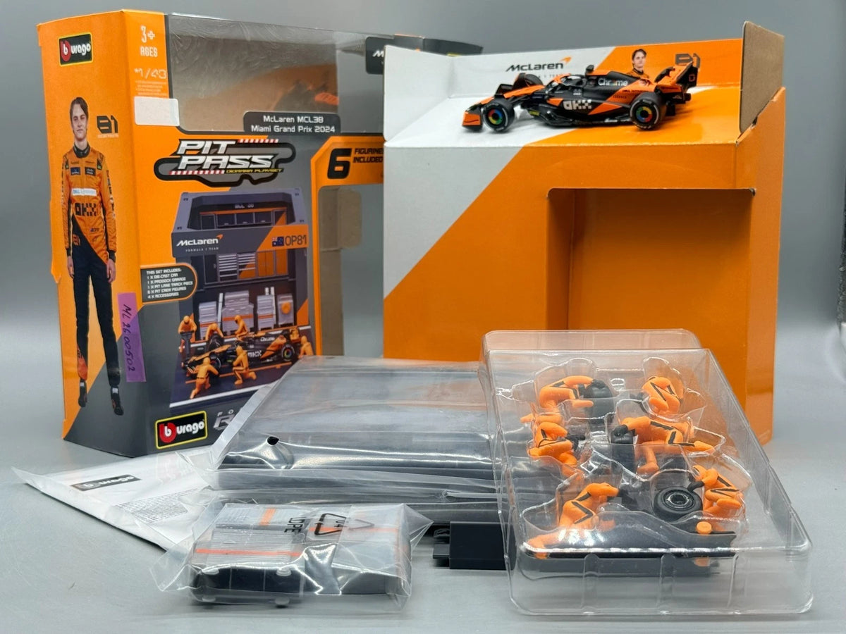 Modellautos 1:43 Bburago Miami Grand Prix 2024 Pit Pass Mclaren MCL38 mit OVP