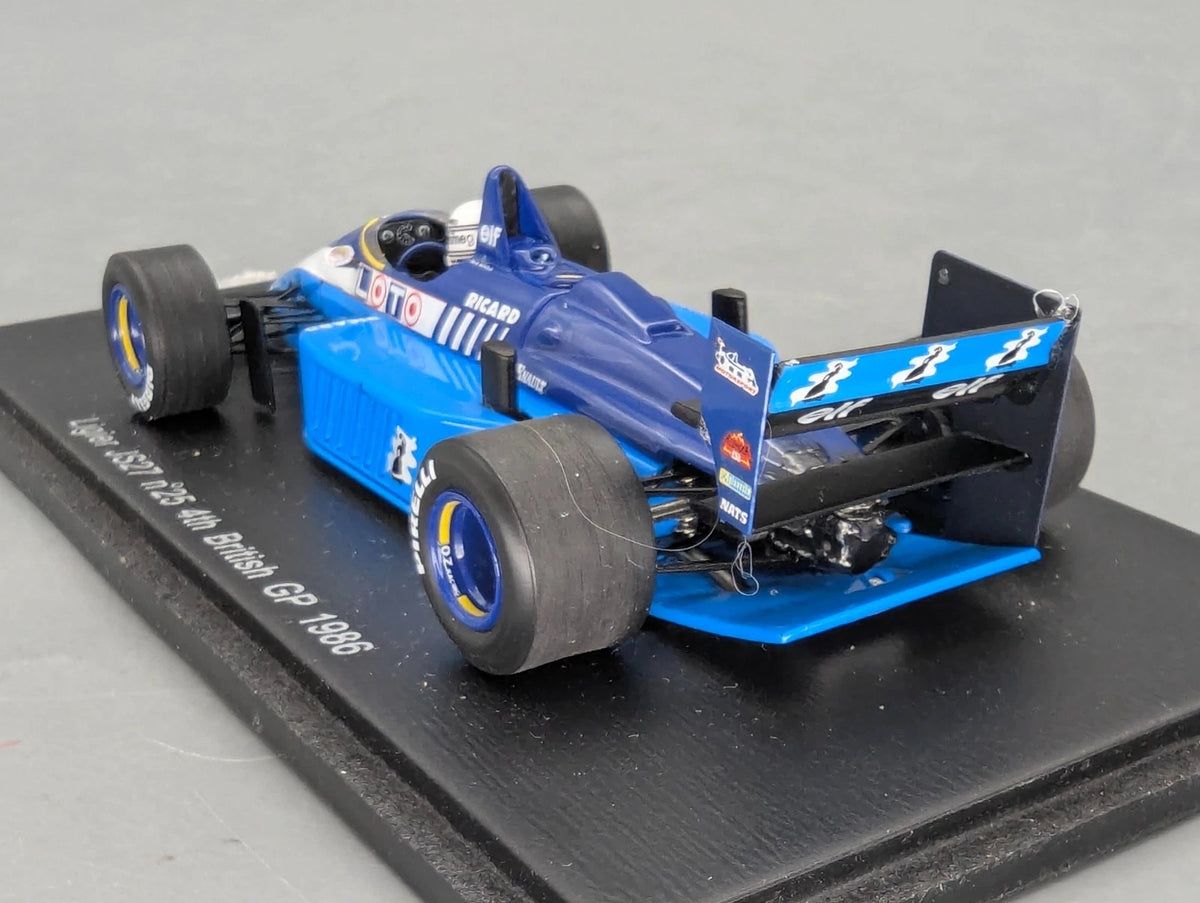 Modellautos 1:43 Spark S3971 Ligier JS27 GB GP 1986 #25 Rene Arnoux mit OVP