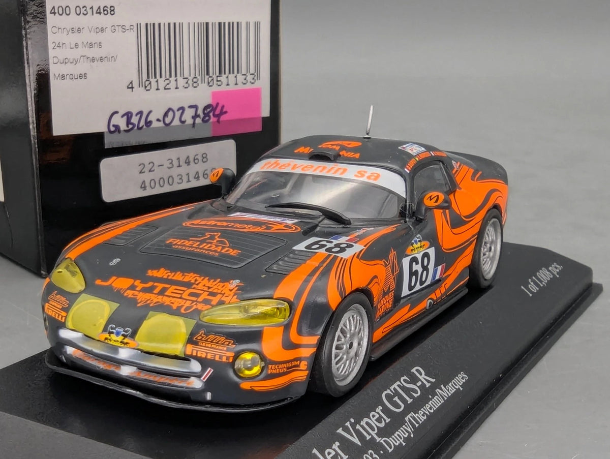 Modellautos 1:43 Minichamps Chrysler Viper GTS-R 24h Le Mans 2003 #68 mit OVP