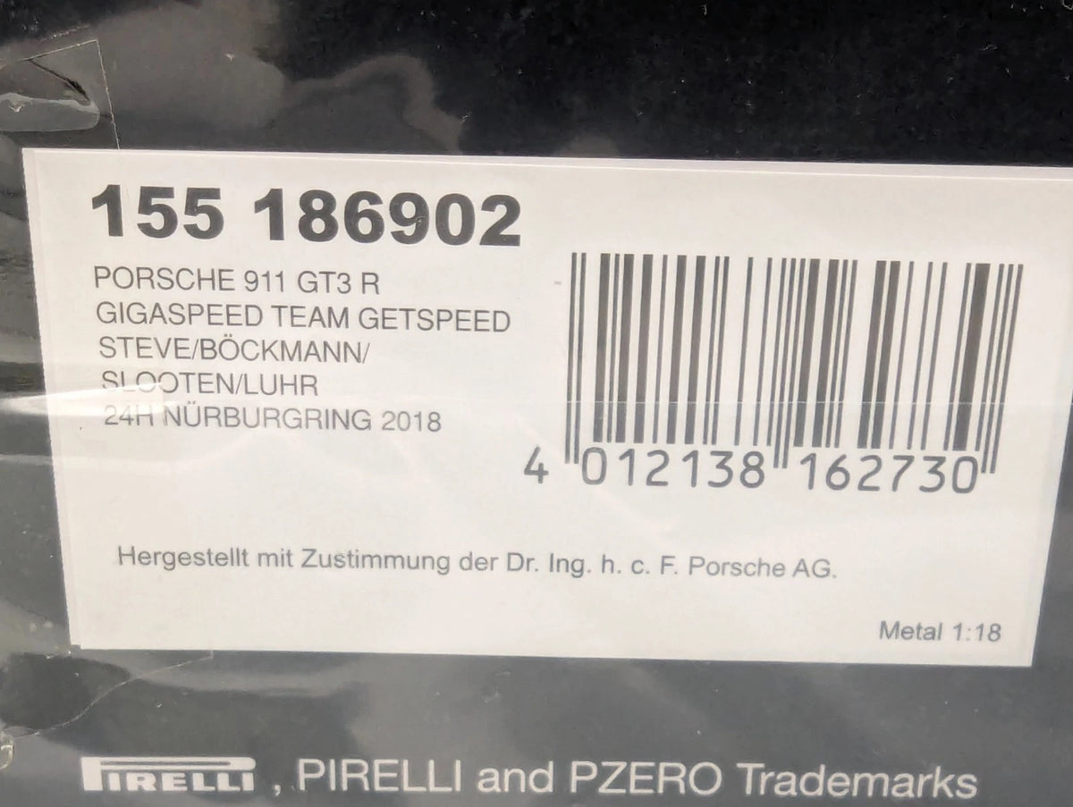 Modellautos 1:18 Minichamps Porsche 911 GT3 R 24h Nürburgring 2018 #2 OVP