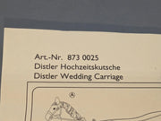 Zinnfiguren Set 1:24 Distler Schuco 873 0025 Hochzeitskutsche mit OVP