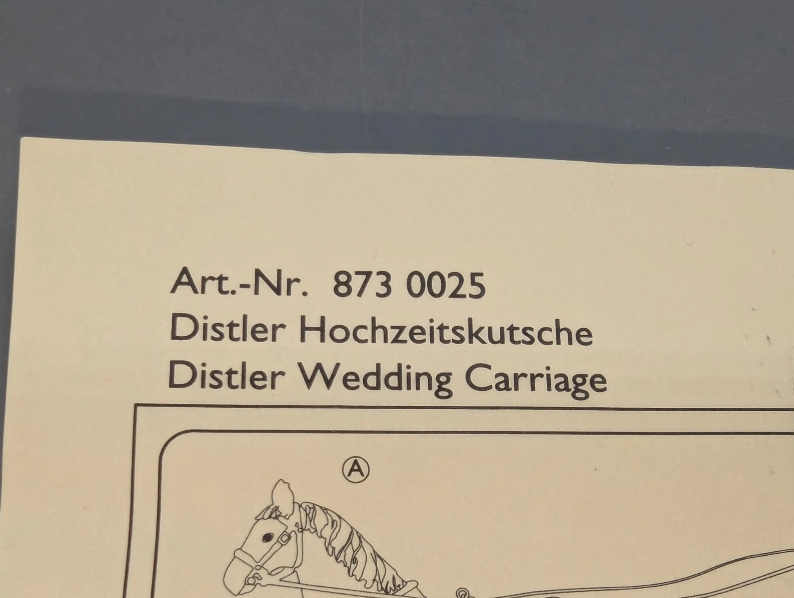 Zinnfiguren Set 1:24 Distler Schuco 873 0025 Hochzeitskutsche mit OVP