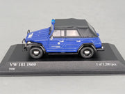 Modellautos 1:43 Minichamps Volkswagen VW 181 THW 1969 Blau mit OVP