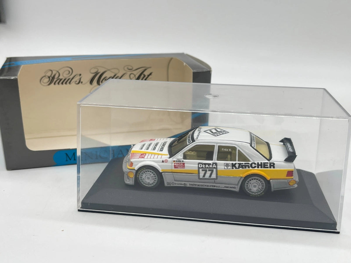 Modellautos 1:43 Minichamps Mercedes-Benz 190 E Evo DTM AMG-Kärcher #77 mit OVP