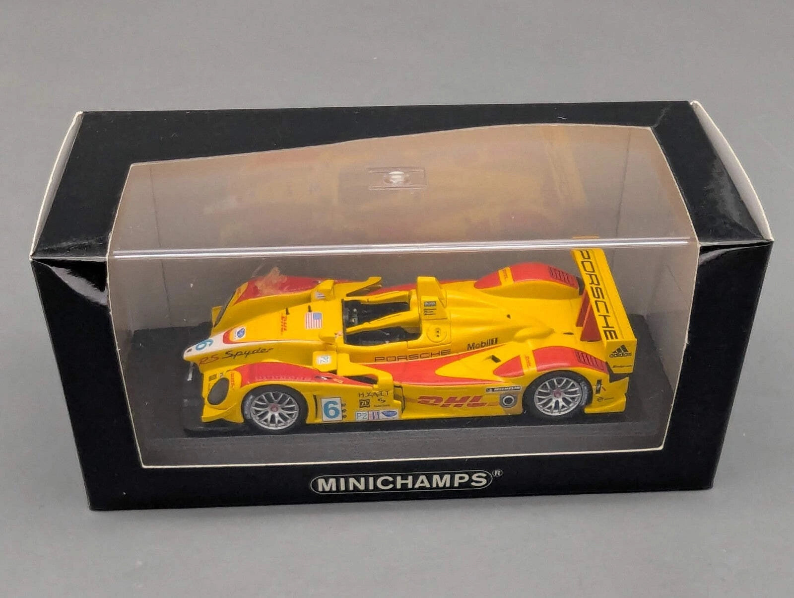 Modellautos 1:43 Minichamps Porsche RS Spyder 9RG ALMS 2007 #6 Penske Racing OVP