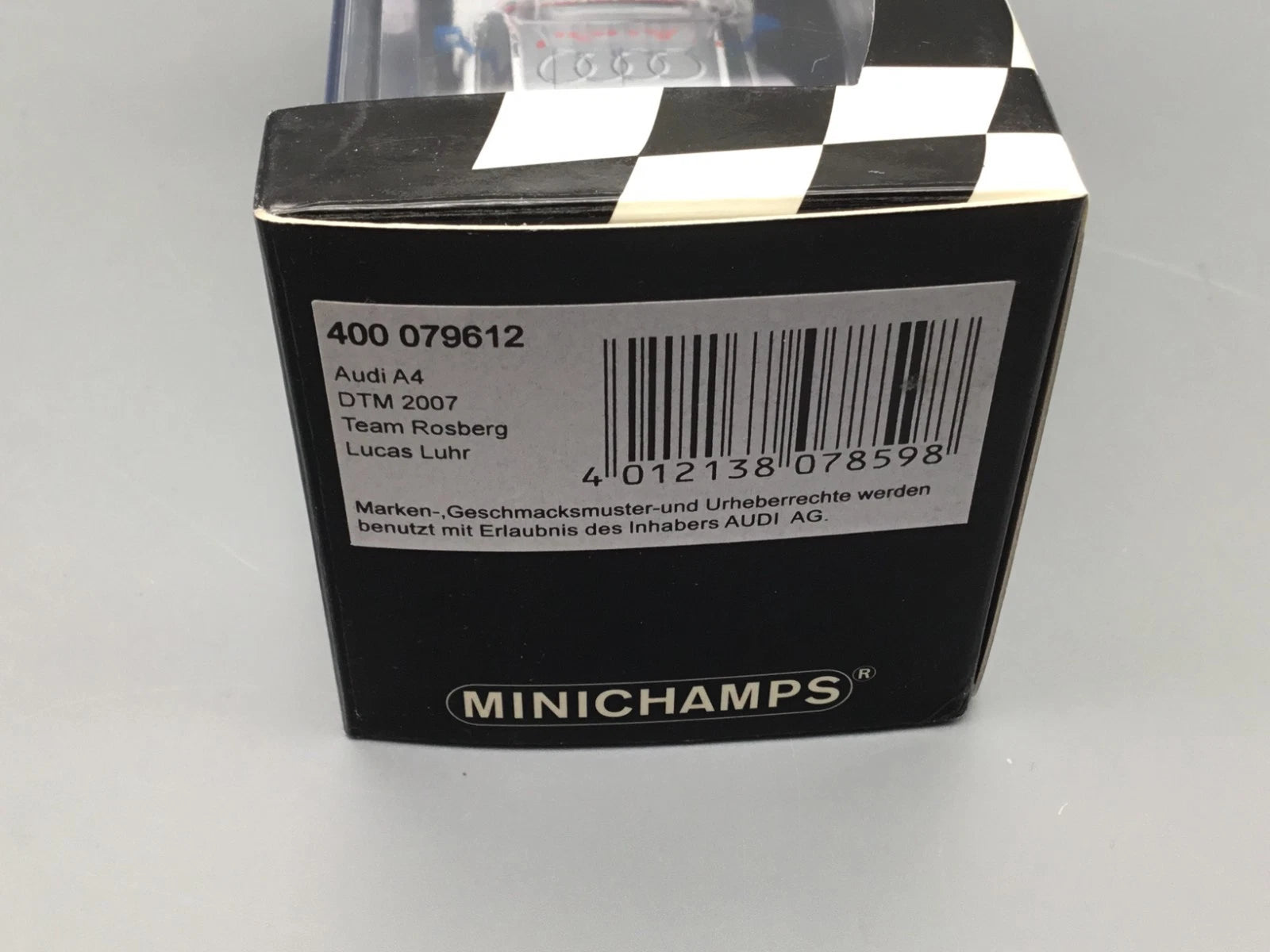 Modellautos 1:43 Minichamps Audi A4 DTM 2007 Lucas Luhr #12 in OVP