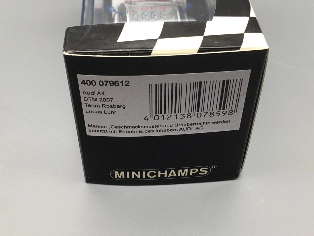 Modellautos 1:43 Minichamps Audi A4 DTM 2007 Lucas Luhr #12 in OVP