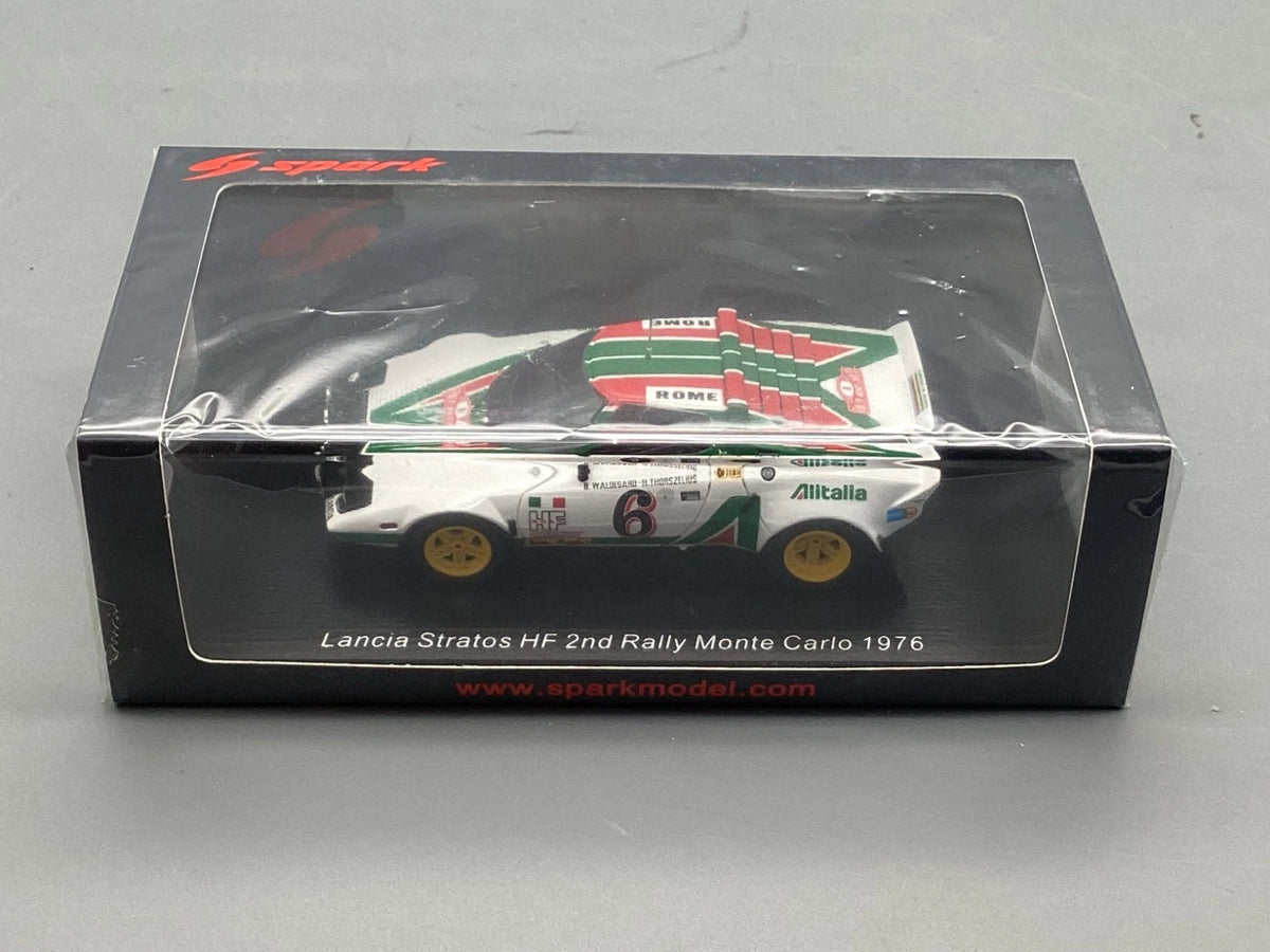 Modellautos 1:43 Spark Lancia Stratos HF 2nd Rally Monte Carlo 1976 #6 mit OVP