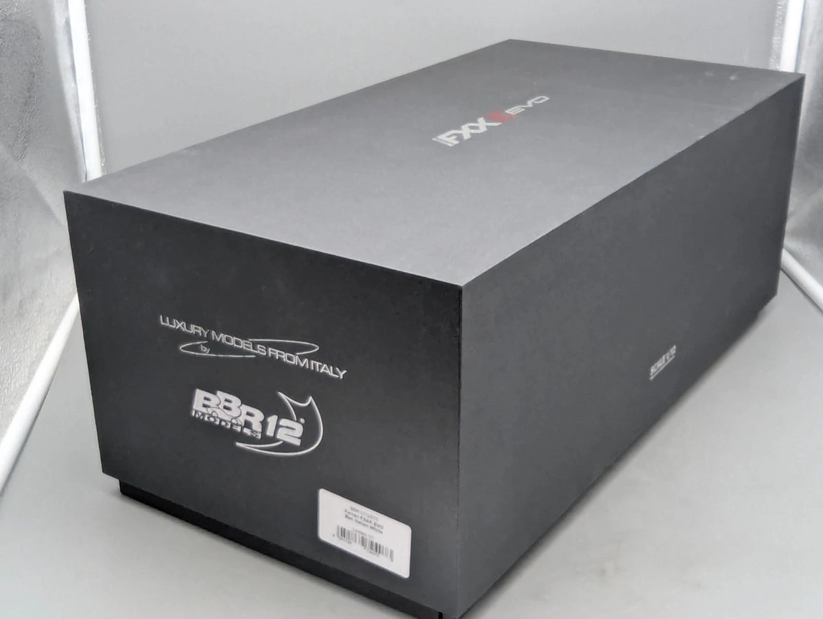 Modellautos 1:12 BBR Ferrari FXX-K EVO Met Italian White Ltd 01/01 Vitrine OVP