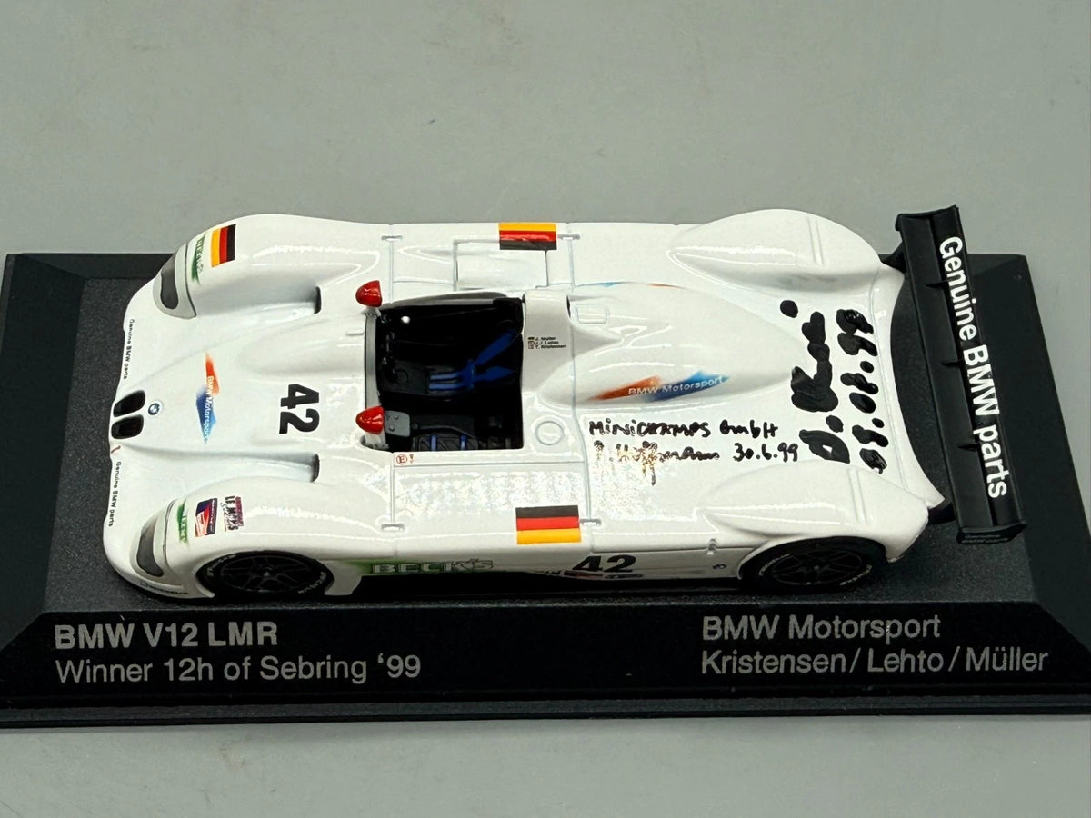 Modellautos 1:43 Minichamps BMW V12 LMR Winner 12h of Sebring 1999 #42 mit OVP