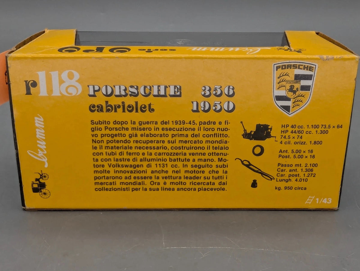 Modellautos 1:43 Brumm Porsche 356 Mille Miglia 1952 #234 mit OVP
