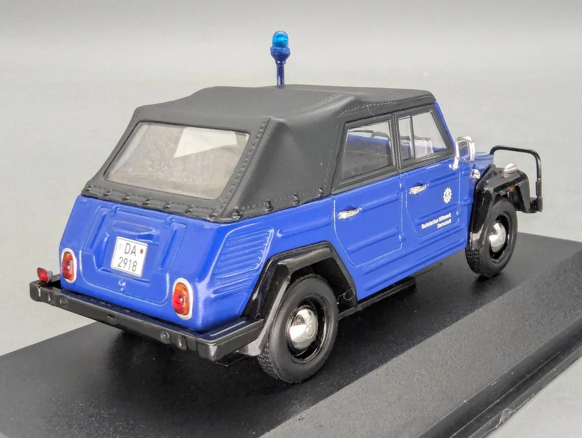 Modellautos 1:43 Minichamps Volkswagen VW 181 THW 1969 Blau mit OVP