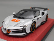 Modellautos 1:43 BBR Concept43 Ferrari SF90 XX Stradale Ltd 12/20 Weiß mit OVP