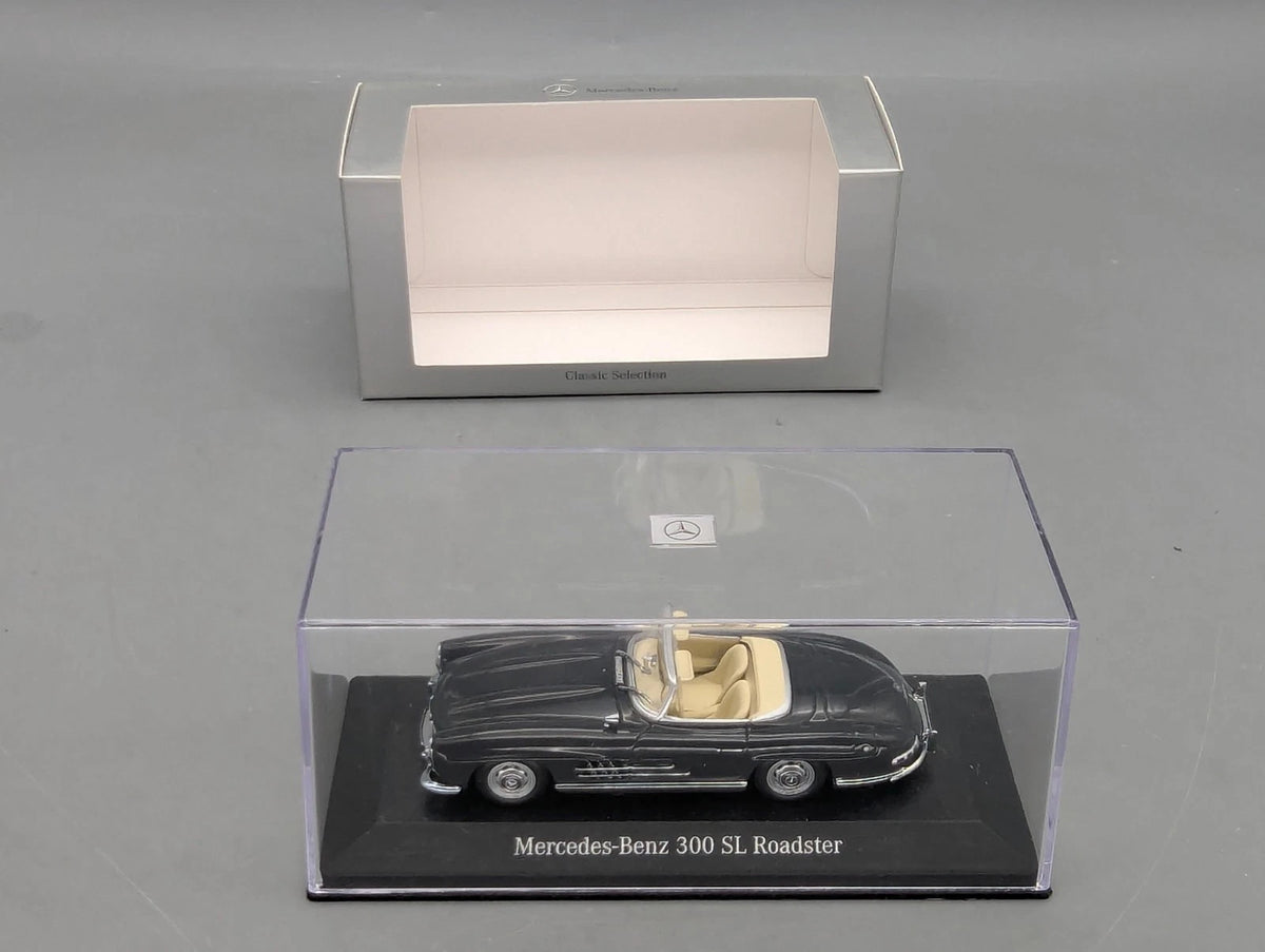 Modellautos 1:43 Minichamps Mercedes Benz 300 SL Graphitgrau Roadster Dealer OVP