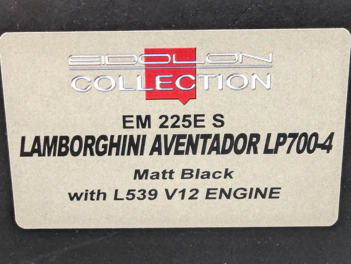 Eidolon Make Up 1:43 Lamborghini Aventador LP700-4 2011 Engine Set Matt Blck OVP