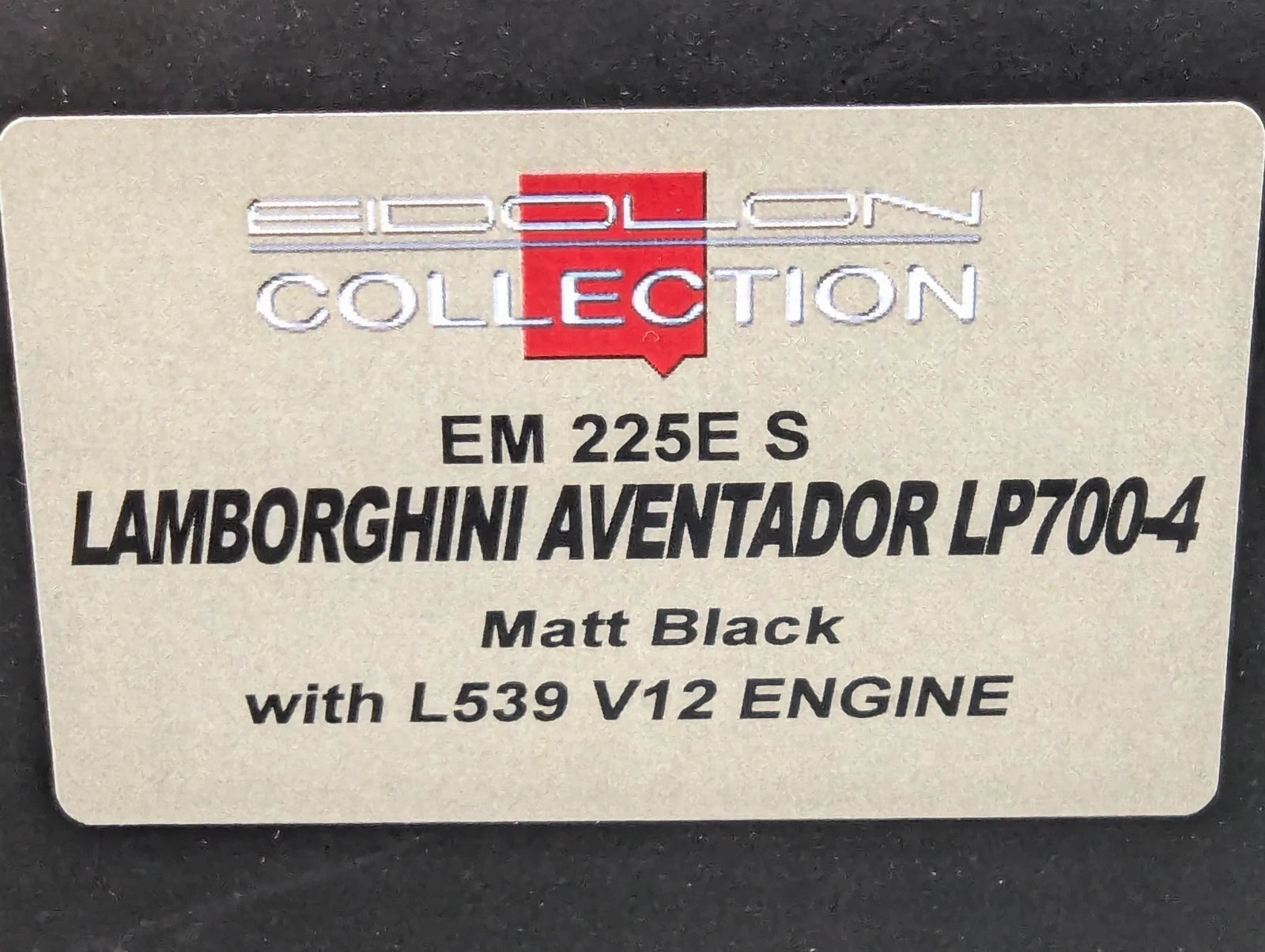Eidolon Make Up 1:43 Lamborghini Aventador LP700-4 2011 Engine Set Matt Blck OVP