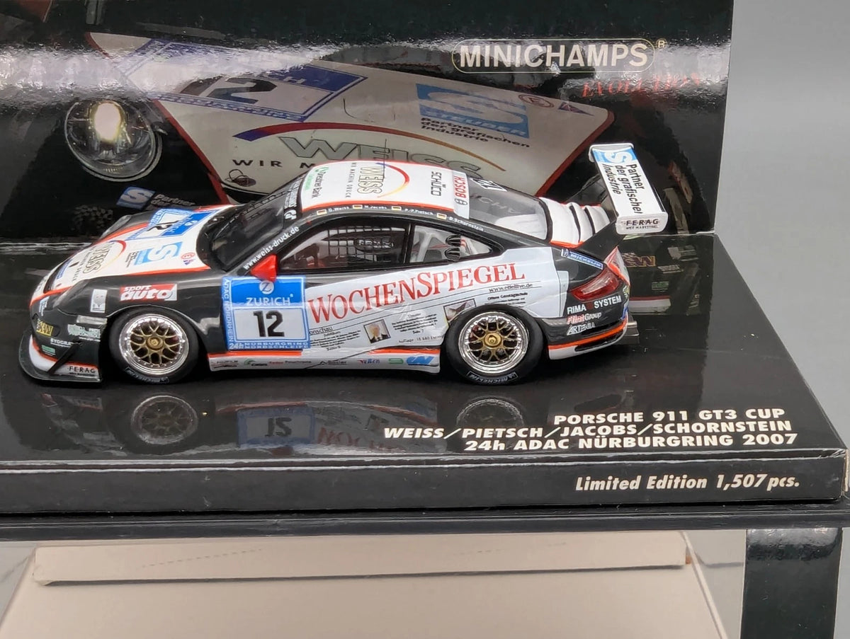 Modellautos 1:43 Minichamps Porsche 911 GT3 Cup 24h Nürburgring 2007 #12 mit OVP