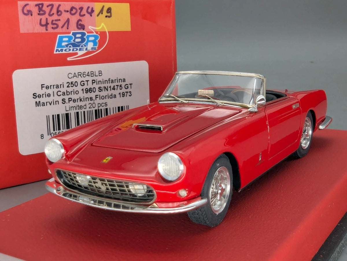 Modellautos 1:43 BBR Ferrari 250 GT Pininfarina Serie 1 Cabrio Ltd 01/20 OVP