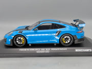 Modellautos 1:18 Minichamps Porsche 911 GT2RS 991.2 2018 Blue Weissach mit OVP