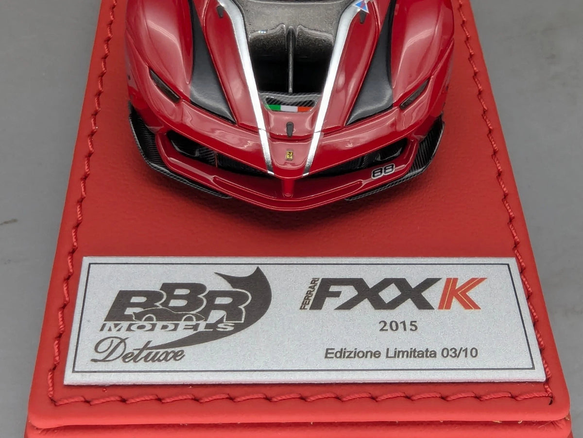 Modellautos 1:43 BBR Deluxe Ferrari FXX-K TRS Silver Stripe Ltd 03/10 OVP