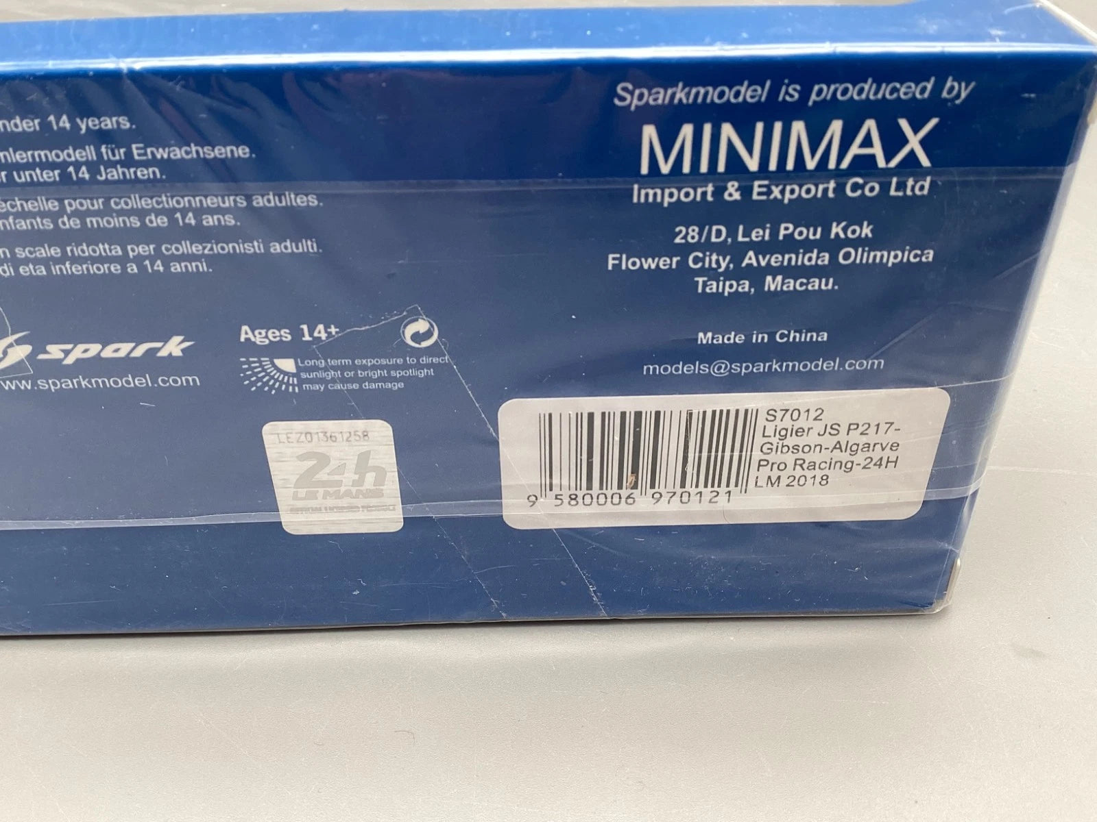Modellautos 1:43 Spark Ligier JS P217 Gibson Algarve LM 2018 #25 OVP ungeöffnet
