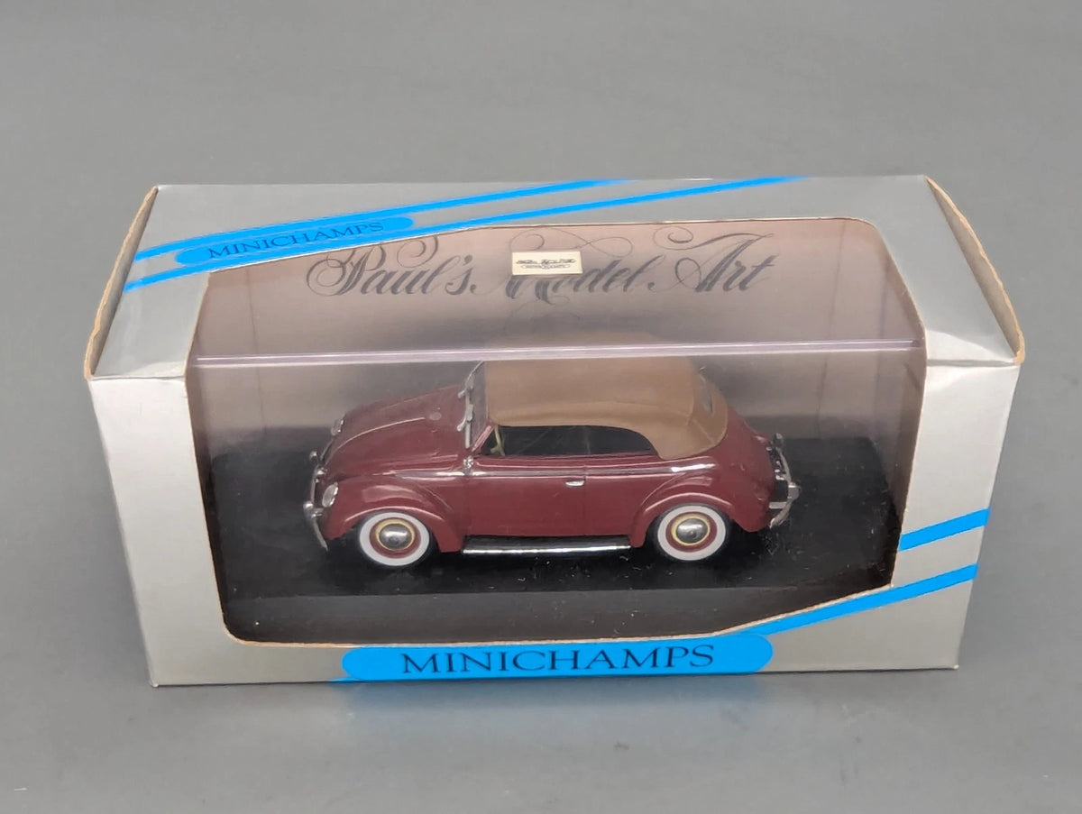 Modellautos 1:43 Minichamps Volkswagen VW Käfer Cabriolet Softtop 1200 1951 OVP
