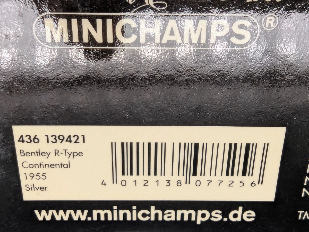 Modellautos 1:43 Minichamps Bentley R-Type Continental 1955 Silber mit OVP