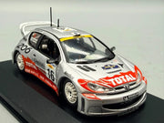 Modellautos 1:43 Ixo Peugeot 206 WRC Winner Catalunya 2001 #16 mit OVP