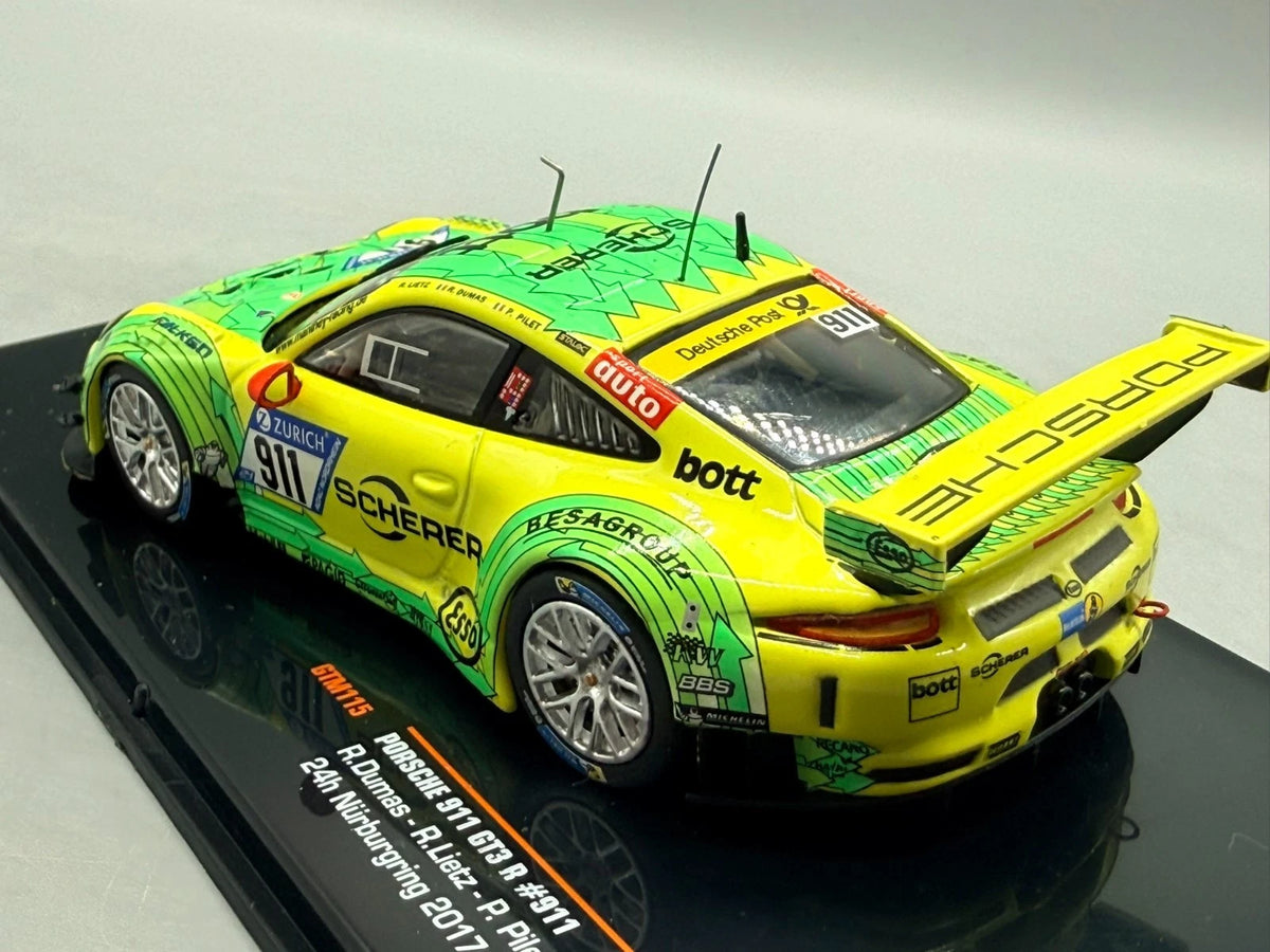 Modellautos 1:43 Ixo Porsche 911 GT3 R #911 24h Nürburgring 2017 mit OVP