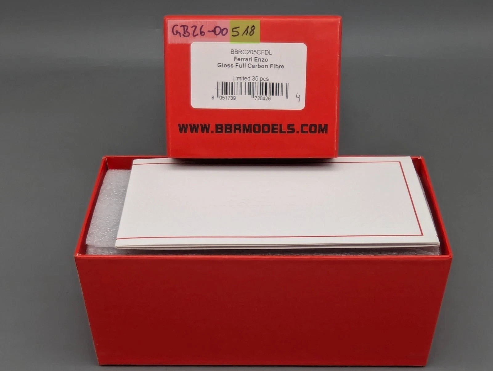 Modellautos 1:43 BBR Deluxe Ferrari Enzo Gloss Full Carbon Fibre Ltd 04/35 OVP